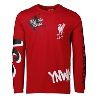 Men's Red Liverpool Graffiti Long Sleeve T-Shirt