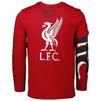 Men's Red Liverpool Graffiti Long Sleeve T-Shirt