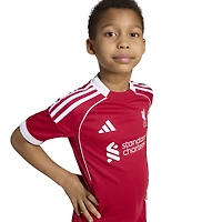 Mini-kit adidas rouge Liverpool 2025/26 pour tout-petit