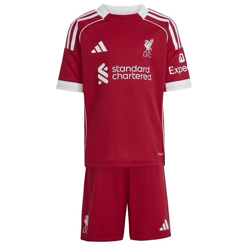 Mini-kit adidas rouge Liverpool 2025/26 pour tout-petit