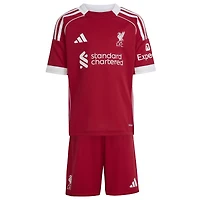 Mini-kit adidas rouge Liverpool 2025/26 pour tout-petit