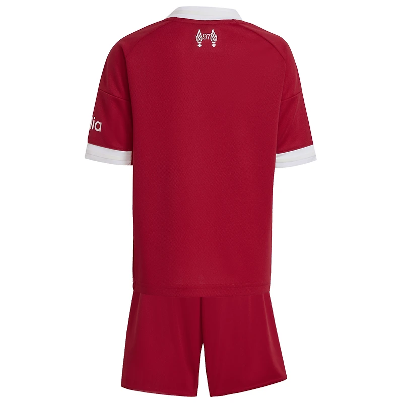 Mini-kit adidas rouge Liverpool 2025/26 pour tout-petit