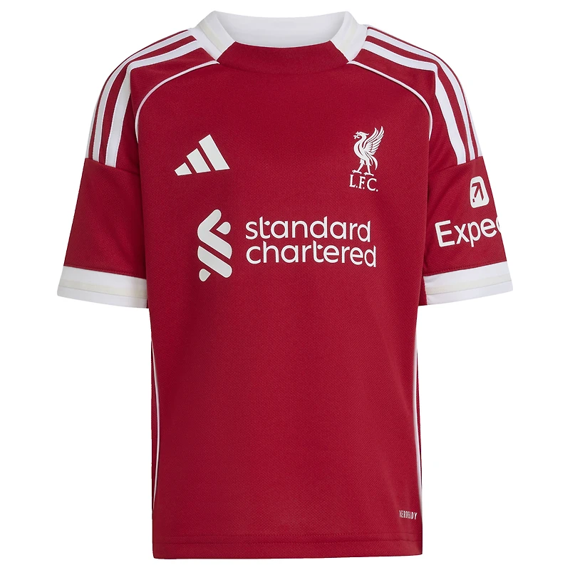 Mini-kit adidas rouge Liverpool 2025/26 pour tout-petit
