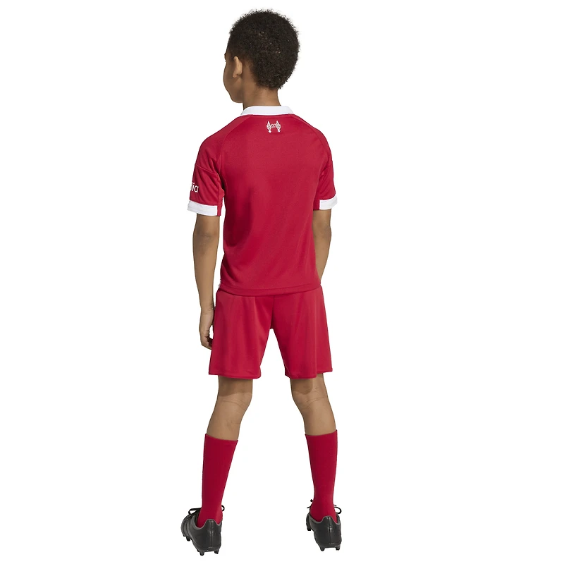 Mini-kit adidas rouge Liverpool 2025/26 pour tout-petit