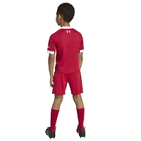 Mini-kit adidas rouge Liverpool 2025/26 pour tout-petit