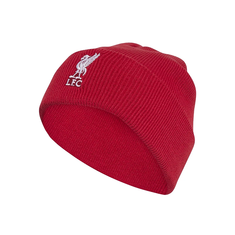 Bonnet unisexe en tricot à revers rouge adidas Liverpool