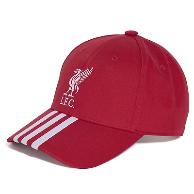 Casquette ajustable unisexe adidas rouge Liverpool à trois bandes