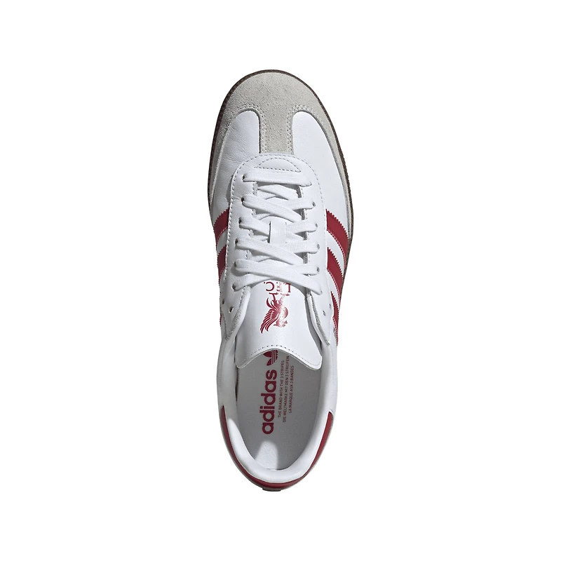 Chaussures unisexes adidas blanches pour le maillot domicile de Liverpool Team Samba