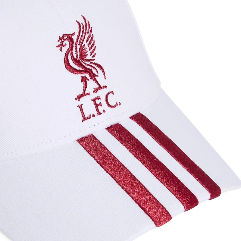 Casquette ajustable unisexe adidas blanche Liverpool à trois bandes