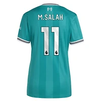 Women's adidas Mohamed Salah Green Liverpool 2025/26 Third Replica Player Jersey