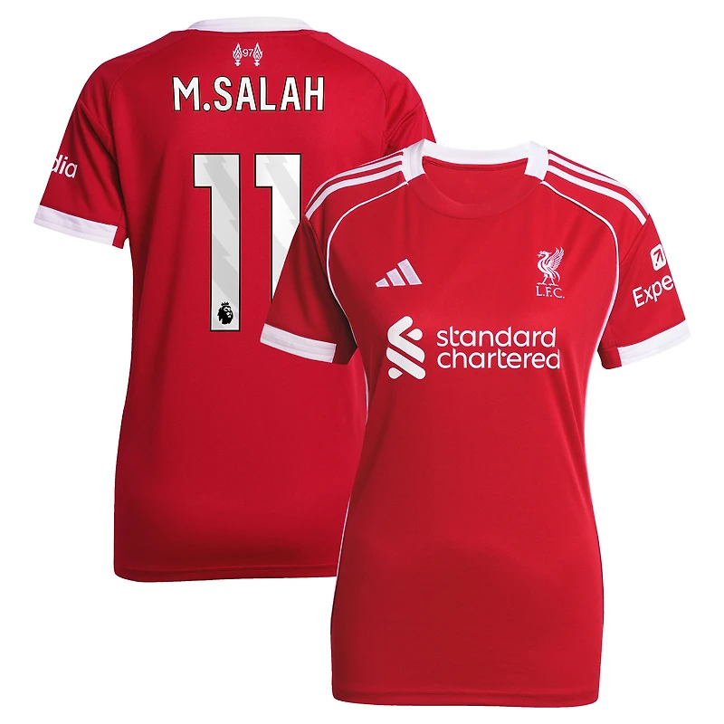Women's adidas Mohamed Salah Red Liverpool 2025/26 Home Replica Jersey