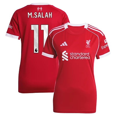 Women's adidas Mohamed Salah Red Liverpool 2025/26 Home Replica Jersey