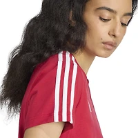 T-shirt adidas rouge Liverpool à trois bandes pour femme