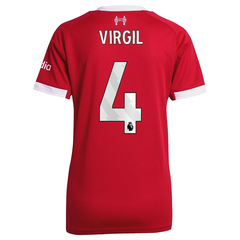 Women's adidas Virgil van Dijk Red Liverpool 2025/26 Home Replica Jersey