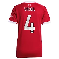Women's adidas Virgil van Dijk Red Liverpool 2025/26 Home Replica Jersey