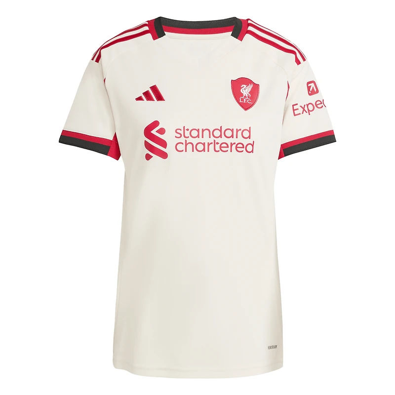 Maillot réplique extérieur blanc adidas Liverpool 2025/26 pour femme
