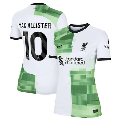 Women's Nike Alexis Mac Allister White Liverpool 2023/24 Away Replica Player Jersey