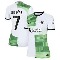 Women's Nike Luis Diaz White Liverpool 2023/24 Away Replica Player Jersey