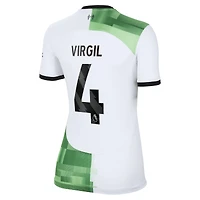 Women's Nike Virgil van Dijk White Liverpool 2023/24 Away Replica Player Jersey