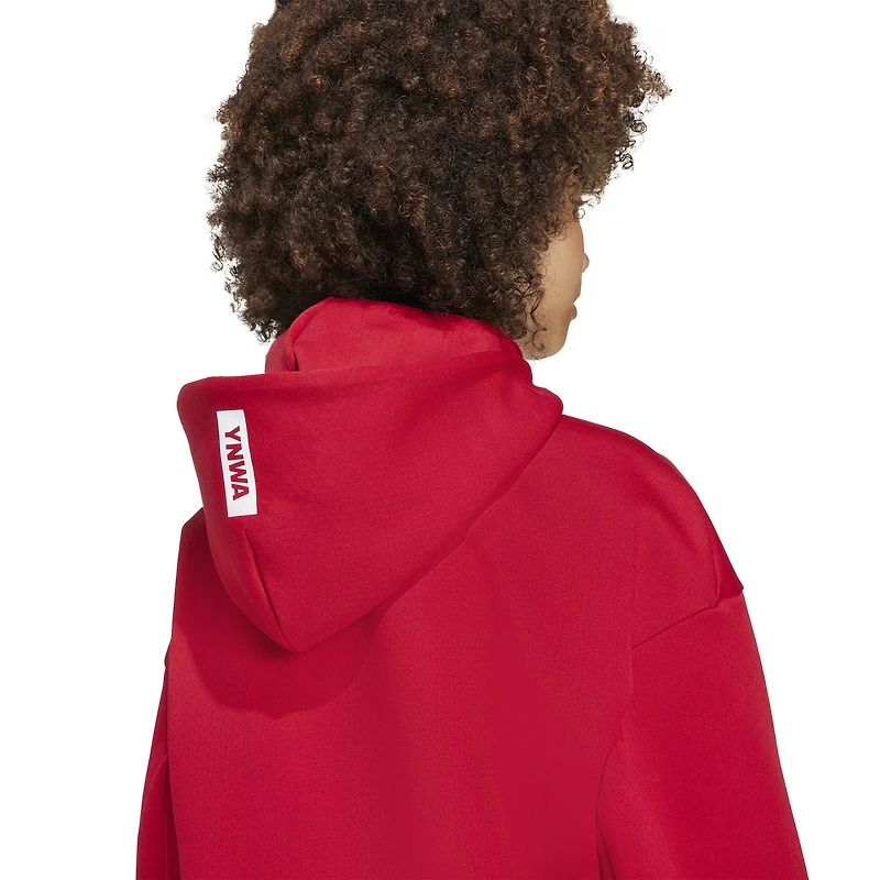 Sweat à capuche zippé rouge adidas Liverpool 2025/26 Anthem pour jeunes