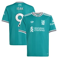 Maillot réplique vert Alexander Isak pour jeune joueur de Liverpool 2025/26