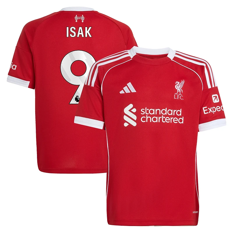 Maillot de joueur réplique domicile rouge adidas Alexander Isak Liverpool 2025/26 pour jeune