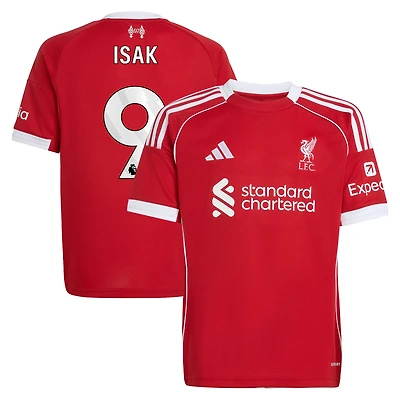 Youth adidas Alexander Isak Red Liverpool 2025/26 Home Replica Player Jersey