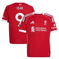Youth adidas Alexander Isak Red Liverpool 2025/26 Home Replica Player Jersey