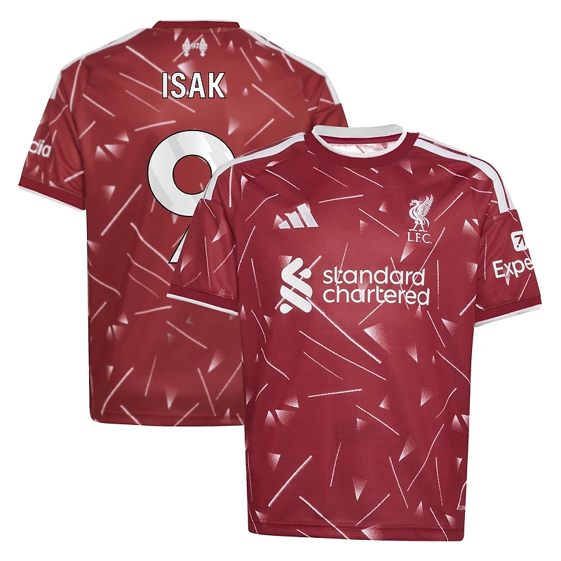 Maillot réplique domicile rouge Alexander Isak Liverpool 2026/27 pour enfant, adidas