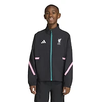 Youth adidas Black Liverpool 2025/26 Club Anthem Full-Zip Jacket