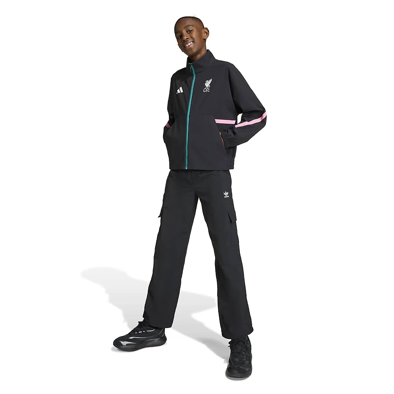 Youth adidas Black Liverpool 2025/26 Club Anthem Full-Zip Jacket