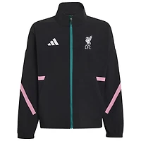 Youth adidas Black Liverpool 2025/26 Club Anthem Full-Zip Jacket