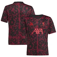 Youth adidas  Black Liverpool 2025/26 Pre-Match AEROREADY Top