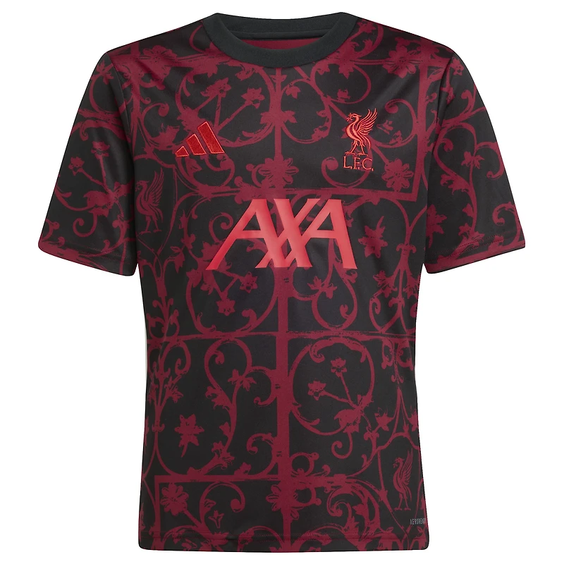 Haut adidas noir AEROREADY d'avant-match Liverpool 2025/26 pour jeunes