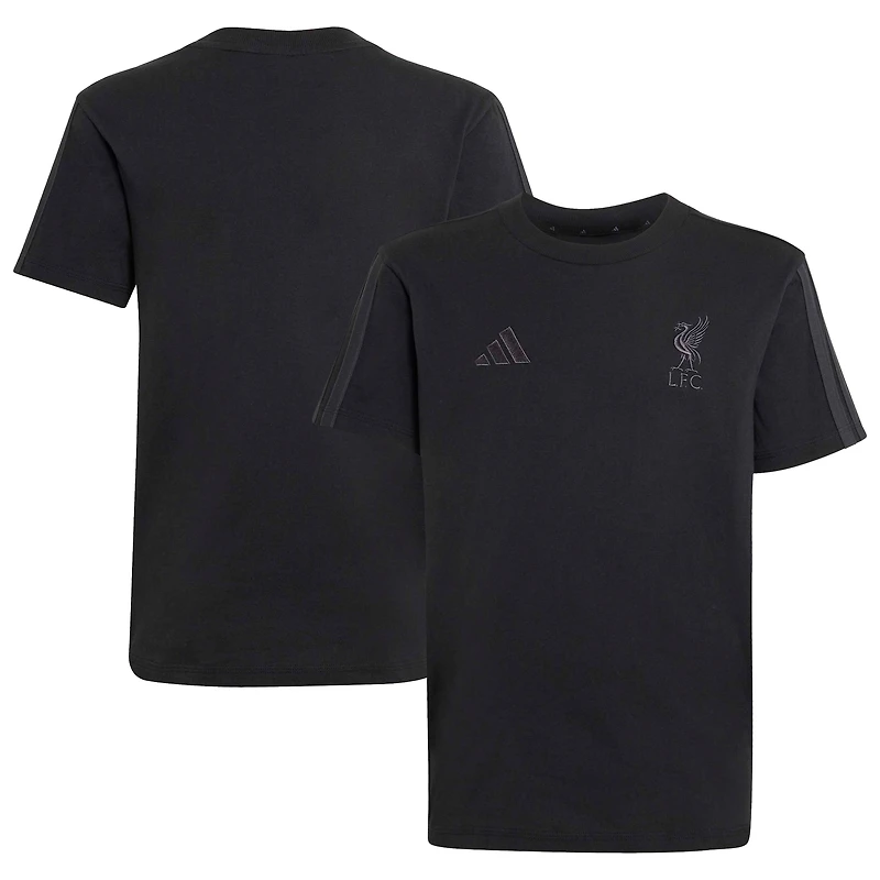 Youth adidas Black Liverpool Club T-Shirt