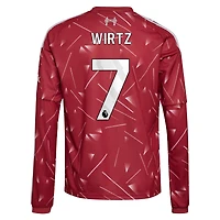 Youth adidas Florian Wirtz Red Liverpool 2026/27 Home Replica Long Sleeve Jersey