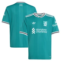 Youth adidas  Green Liverpool 2025/26 Third Replica Jersey