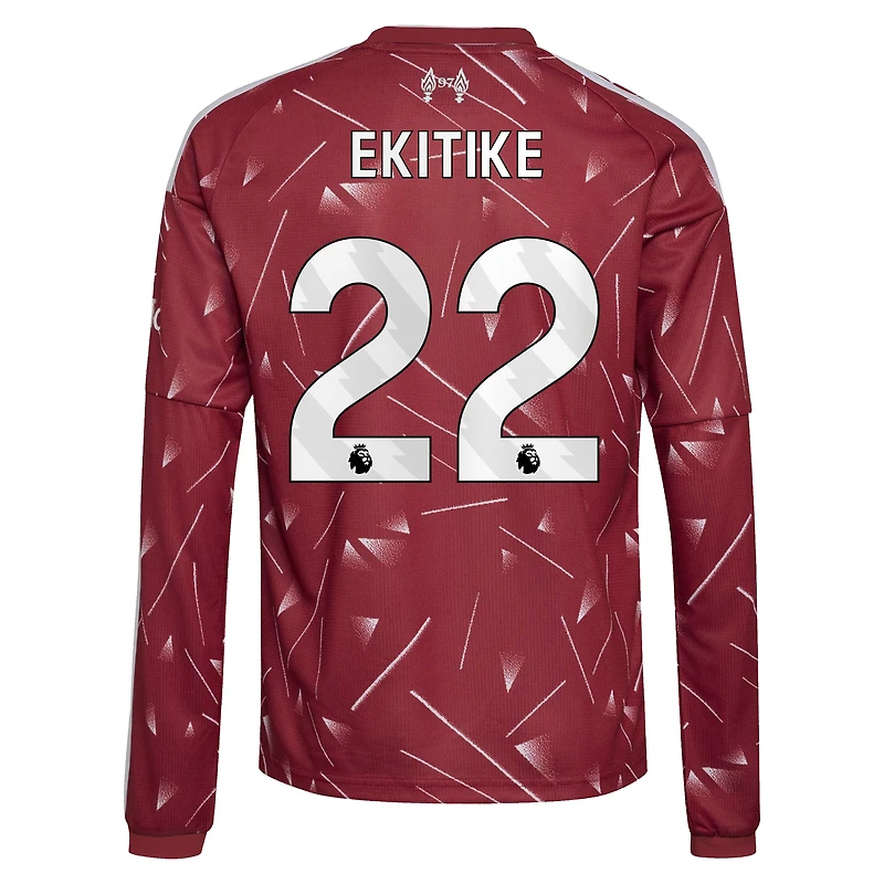 Maillot domicile réplique manches longues adidas Hugo Ekitike rouge Liverpool 2026/27 pour jeunes