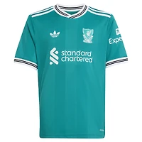 Youth adidas Mohamed Salah Green Liverpool 2025/26 Third Replica Player Jersey