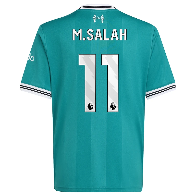 Youth adidas Mohamed Salah Green Liverpool 2025/26 Third Replica Player Jersey