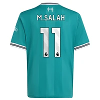 Youth adidas Mohamed Salah Green Liverpool 2025/26 Third Replica Player Jersey