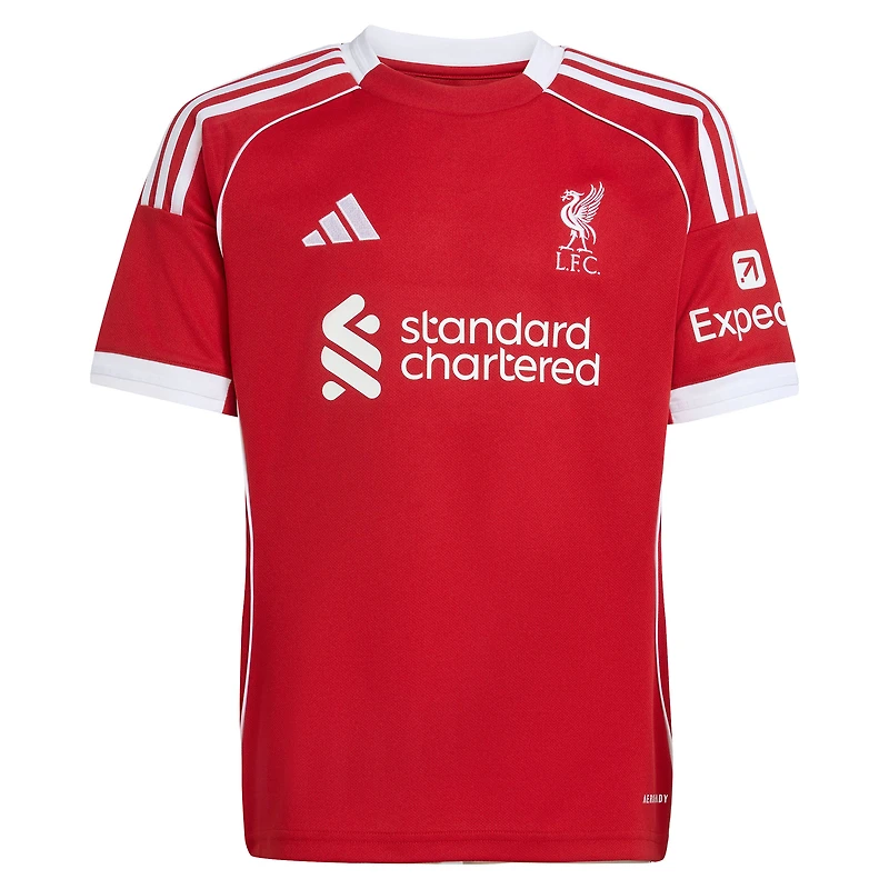 Youth adidas  Red Liverpool 2025/26 Home Replica Jersey