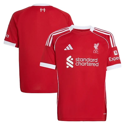 Youth adidas  Red Liverpool 2025/26 Home Replica Jersey