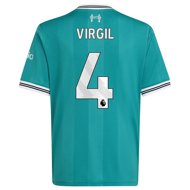 Youth adidas Virgil van Dijk Red Liverpool 2025/26 Home Replica Jersey