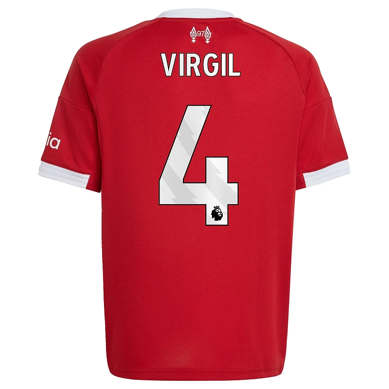 Youth adidas Virgil van Dijk Red Liverpool 2025/26 Home Replica Jersey
