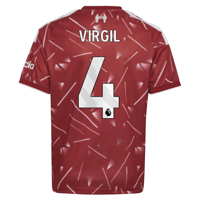Maillot réplique domicile rouge Liverpool 2026/27 adidas Virgil van Dijk pour enfant