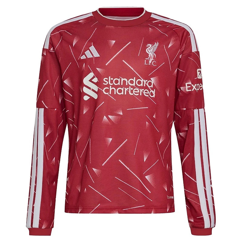 Youth adidas Virgil van Dijk Red Liverpool 2026/27 Home Replica Long Sleeve Jersey