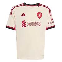 Youth adidas  White Liverpool 2025/26 Away Replica Jersey