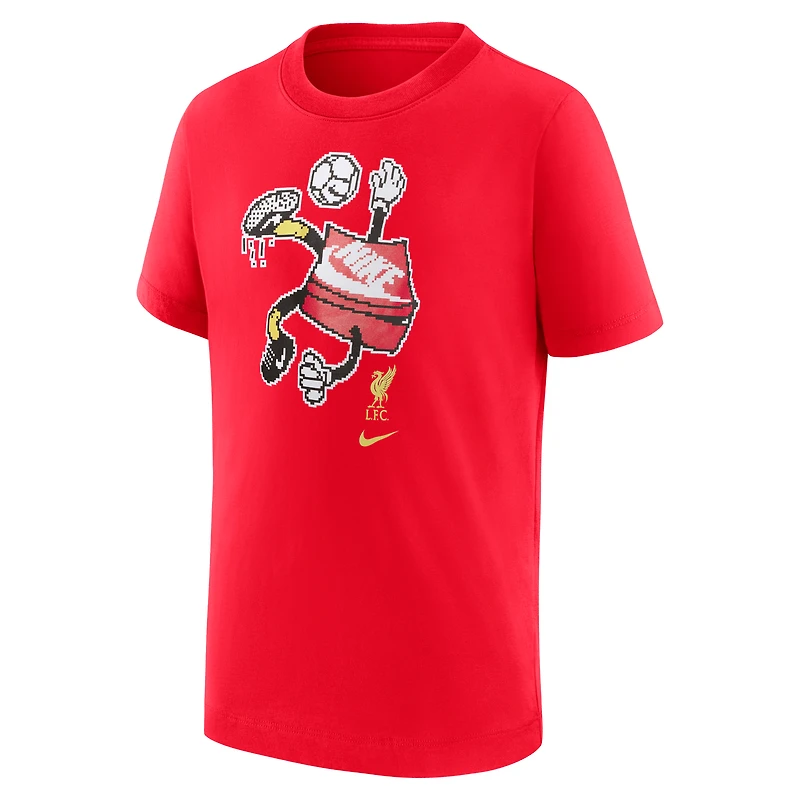 T-shirt Nike rouge Liverpool avec personnage pour jeune