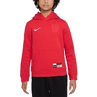 Youth Nike Red Liverpool Club Pullover Hoodie
